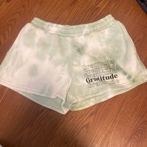 Tie Dye Green Comfy Shorts Small